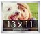 13x11 Solid Wood Picture Frame with UV-Resistant Acrylic & Acid-Free Backing, Available in 6 Finishes: Matte Black, Matte White, Metallic Bronze, Silver, Natural Wood Grain & Mahogany